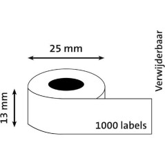 DYMO LabelWriter MultiPurpose Labels 13 x 25 mm - 1000 Labels S0722530 | High Quality & Easy to Use!
